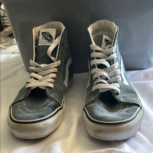 Vans High-Top Sneakers in Blue and White